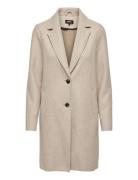 Onlcarrie Bonded Coat Otw Noos Outerwear Coats Winter Coats Cream ONLY