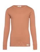 Plain Tee Ls Tops T-shirts Long-sleeved T-Skjorte Orange MarMar Copenh...