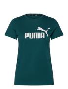 Ess Logo Tee  Sport T-shirts & Tops Short-sleeved Green PUMA