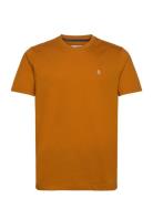 S/S Embroidered Logo Tops T-Kortærmet Skjorte Orange Original Penguin