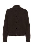 Alphagz Short Cardigan Tops Knitwear Cardigans Brown Gestuz