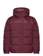 Mix Down Hooded Puffer Jacket Foret Jakke Red Tommy Hilfiger