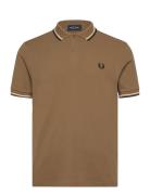 Twin Tipped Fp Shirt Tops Polos Short-sleeved Brown Fred Perry