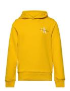 Small Monogram Hoodie Tops Sweatshirts & Hoodies Hoodies Yellow Calvin...