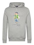 Polo Bear Fleece Hoodie Tops Sweatshirts & Hoodies Hoodies Grey Polo R...