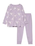 Nmfnightset Pastel Lilac Horse Noos Pyjamassæt Purple Name It