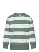 Sweater Block Stripe Tops Sweatshirts & Hoodies Sweatshirts Green Lind...