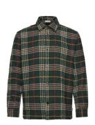 Kaleb Check Overshirt Tops Overshirts Green Les Deux