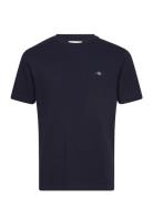 Pique Ss T-Shirt Tops T-Kortærmet Skjorte Navy GANT