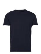 Mens Stretch Crew Neck Tee S/S Tops T-Kortærmet Skjorte Blue Lindbergh