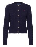 Cable-Knit Wool-Cashmere Cardigan Tops Knitwear Cardigans Navy Polo Ra...