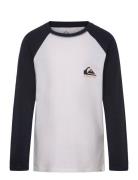 Comp Logo Raglan Ls Yth Tops T-shirts Long-sleeved T-Skjorte Blue Quik...