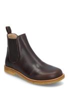 Booties - Flat - With Elastic Shoes Chelsea Boots Brown ANGULUS