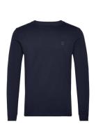 Dunstan River Long Sleeve Tee Dark Sapphire/Dark Denim Tops T-Langærme...