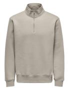 Onsconnor Reg 1/4 Zip Sweat Tops Sweatshirts & Hoodies Sweatshirts Cre...