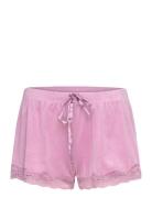 Short Velours Scallop Lace Shorts Pink Hunkemöller