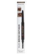 Makeup Revolution Duo Brow Definer Pencil Øjenbrynsblyant Makeup Brown...