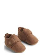 Marlin Felt Home Shoe Slippers Hjemmesko Brown Wheat