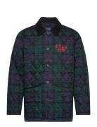 Logo Plaid Barn Coat Quiltet Jakke Green Polo Ralph Lauren