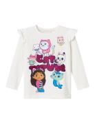 Nmfsabina Gabby Ls Top Sky Tops T-shirts Long-sleeved T-Skjorte White ...