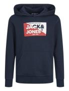 Jjnolan Sweat Hood Jnr Tops Sweatshirts & Hoodies Hoodies Navy Jack & ...