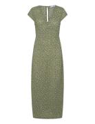 Textured Printed Dress Maxikjole Festkjole Green Mango