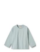 T-Shirt L/S Kax Tops T-shirts Long-sleeved T-Skjorte Blue Wheat