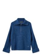 Mmsenada Thora Highneck Knit Tops Knitwear Jumpers Blue MOS MOSH