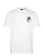 Thistle Flora Print T-Shirt Tops T-Kortærmet Skjorte White Lyle & Scot...