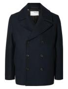 Slharchive Peacoat 2.0 Uldfrakke Frakke Navy Selected Homme