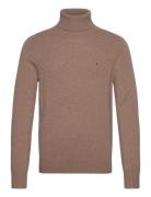 Lambswool Roll Neck Tops Knitwear Turtlenecks Beige Tommy Hilfiger