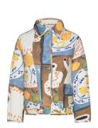 Abstract Team Time Printed Quilted Jacket Quiltet Jakke Multi/patterne...