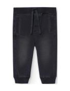 Fleece Denim Trousers For Baby Boy -Bci Bottoms Sweatpants Black Bobol...