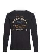 Tee L/S Tops T-Langærmet Skjorte Black Blend