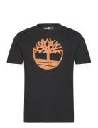 Kennebec River Tree Logo Short Sleeve Tee Black/Wheat Boot Tops T-Kort...