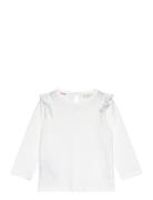 Long -Sleeved T-Shirt With Ruffles Tops T-shirts Long-sleeved T-Skjort...