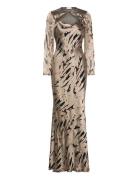 Harley Silk Blend Slip Maxi Dress Maxikjole Festkjole Beige Malina