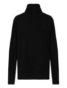 Addis Fleece Half Zip Tops Knitwear Half Zip Jumpers Black Rains