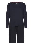 Jersey Ls Pj Set  Pyjamas Nattøj Navy Tommy Hilfiger