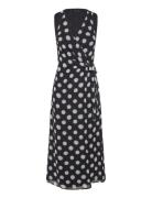 Cross Dress With Polka-Dots Knælang Kjole Black Mango