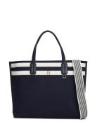 Th Distinct Satchel Melton Shopper Taske Navy Tommy Hilfiger