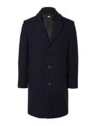 Slhnew Joseph Coat Noos Uldfrakke Frakke Navy Selected Homme