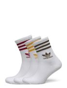 3 Stripes Crew Sock 3 Pair Pack Sport Socks Regular Socks White Adidas...