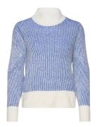 Ihkamara Ls Stripe4 Tops Knitwear Turtleneck Blue ICHI