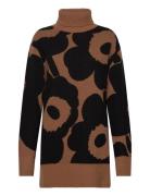 Vinni Unikko Tops Knitwear Turtleneck Brown Marimekko