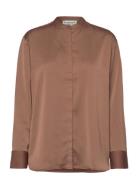 Bs Adora Shirt Tops Shirts Long-sleeved Brown Bruun & Stengade