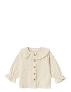 Nbfohanna Ls Loose Shirt Lil Tops Blouses & Tunics Cream Lil'Atelier