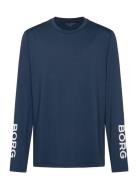 Borg Long Sleeve T-Shirt Tops T-shirts Long-sleeved T-Skjorte Blue Bjö...