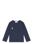 Unisex Shirt Tops T-shirts Long-sleeved T-Skjorte Navy Gugguu