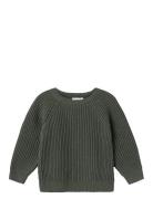 Nmmvolly Ls Knit Tops Knitwear Pullovers Khaki Green Name It